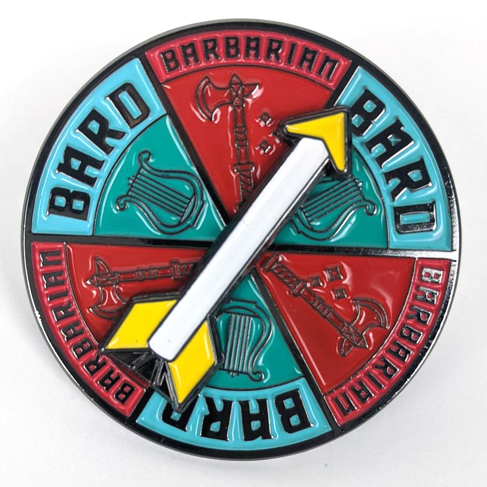 Bard or Barbarian Spinner Pin Bard and Barbarian