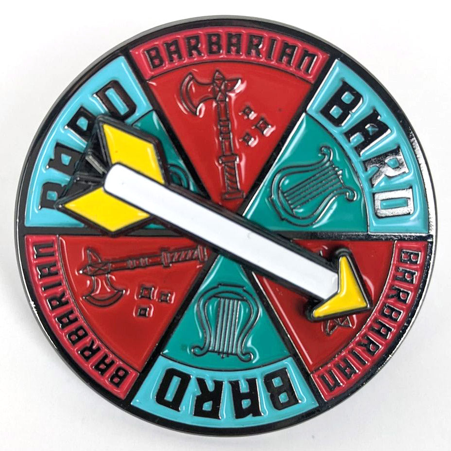 Bard or Barbarian Spinner Pin Bard and Barbarian
