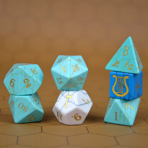 Bardbarian Celestial Stone Dice Set