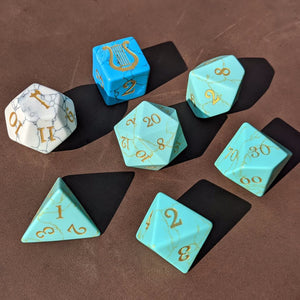 Bardbarian Celestial Stone Dice Set