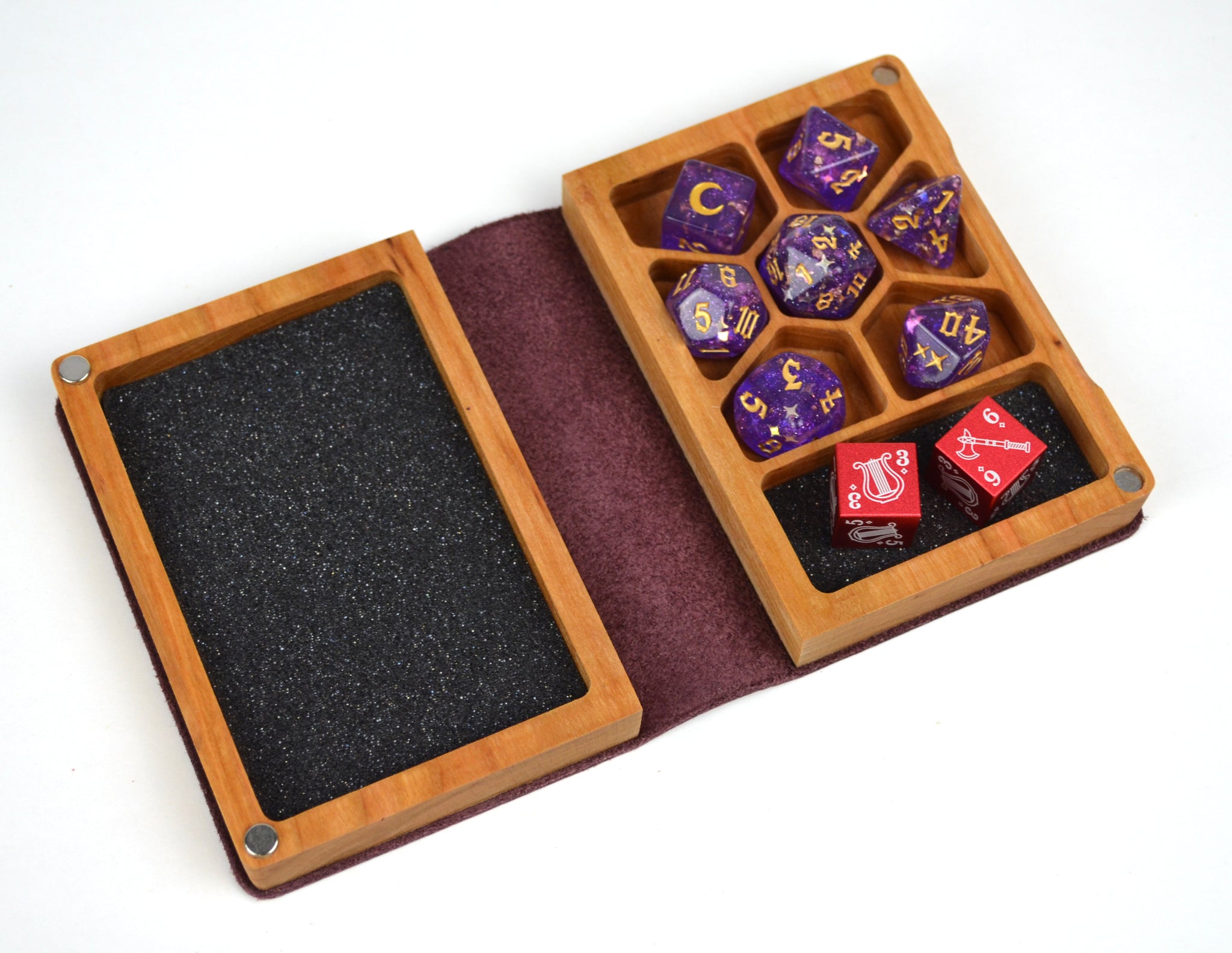 Dice Spellbook by Elderwood Academy- Crimson/Silver