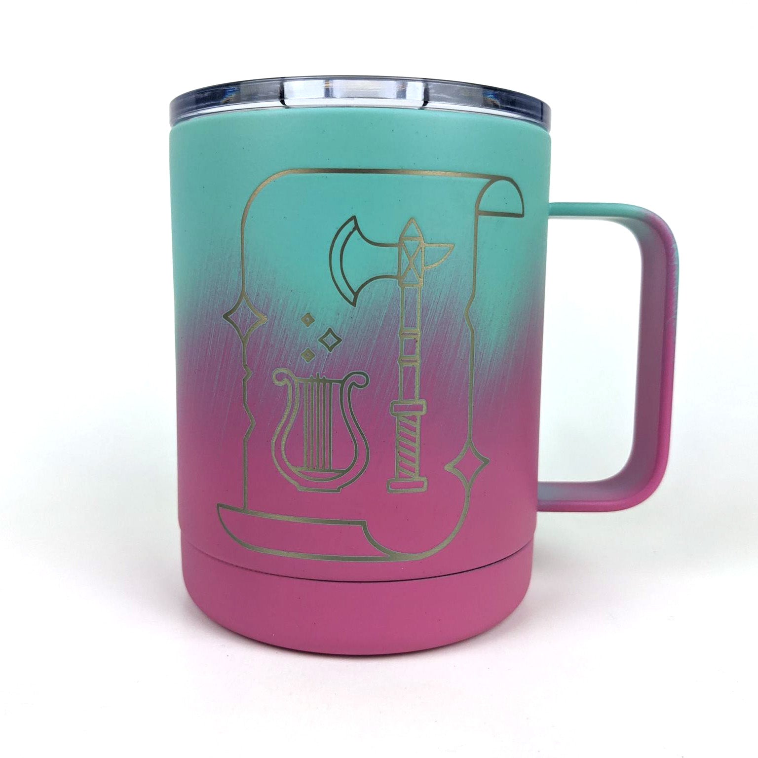 Ombre Travel Tumbler (Teal and Pink)