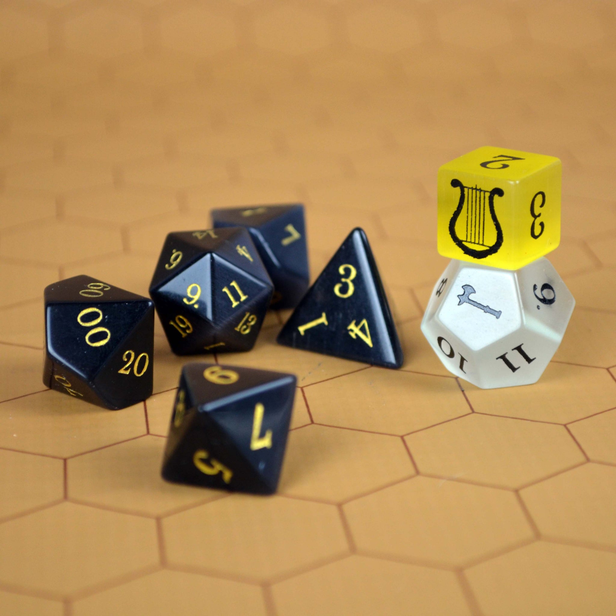 Bardbarian Underdark Stone Dice Set
