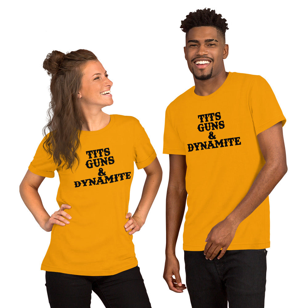 Tits, Guns & Dynamite Unisex Tee