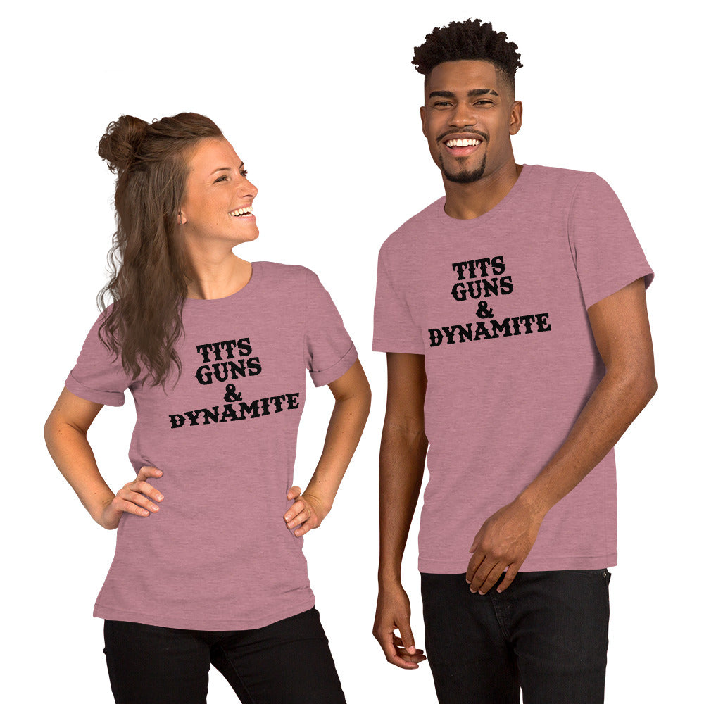 Tits, Guns & Dynamite Unisex Tee