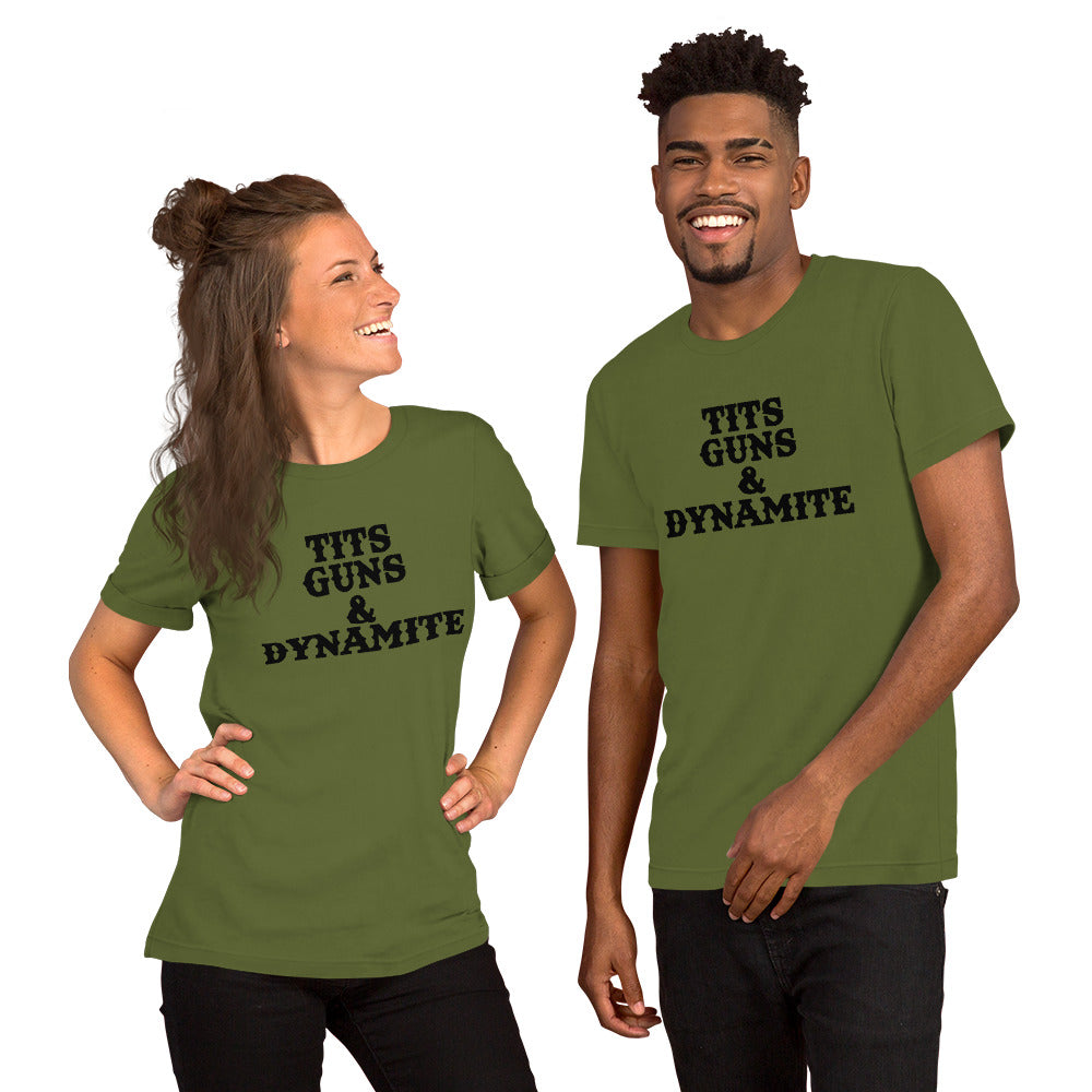 Tits, Guns & Dynamite Unisex Tee