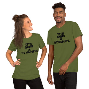 Tits, Guns & Dynamite Unisex Tee